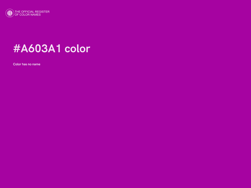 #A603A1 color image
