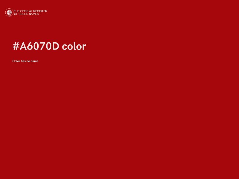 #A6070D color image