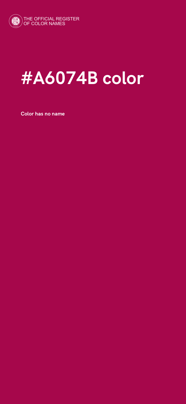 #A6074B color image