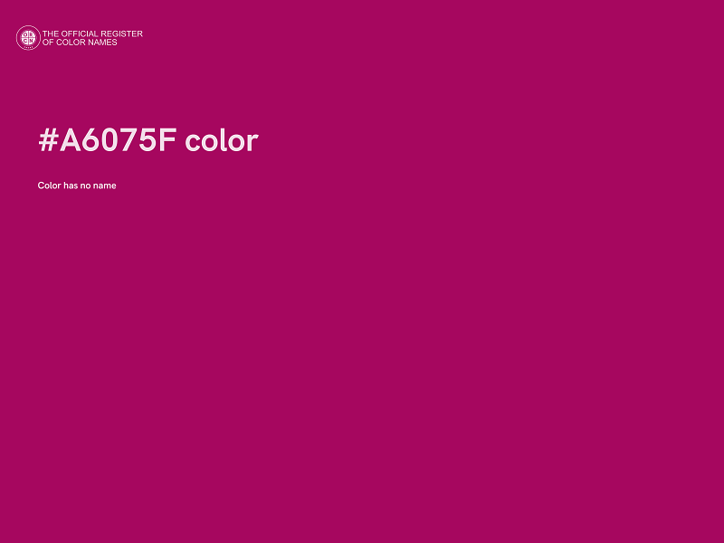 #A6075F color image