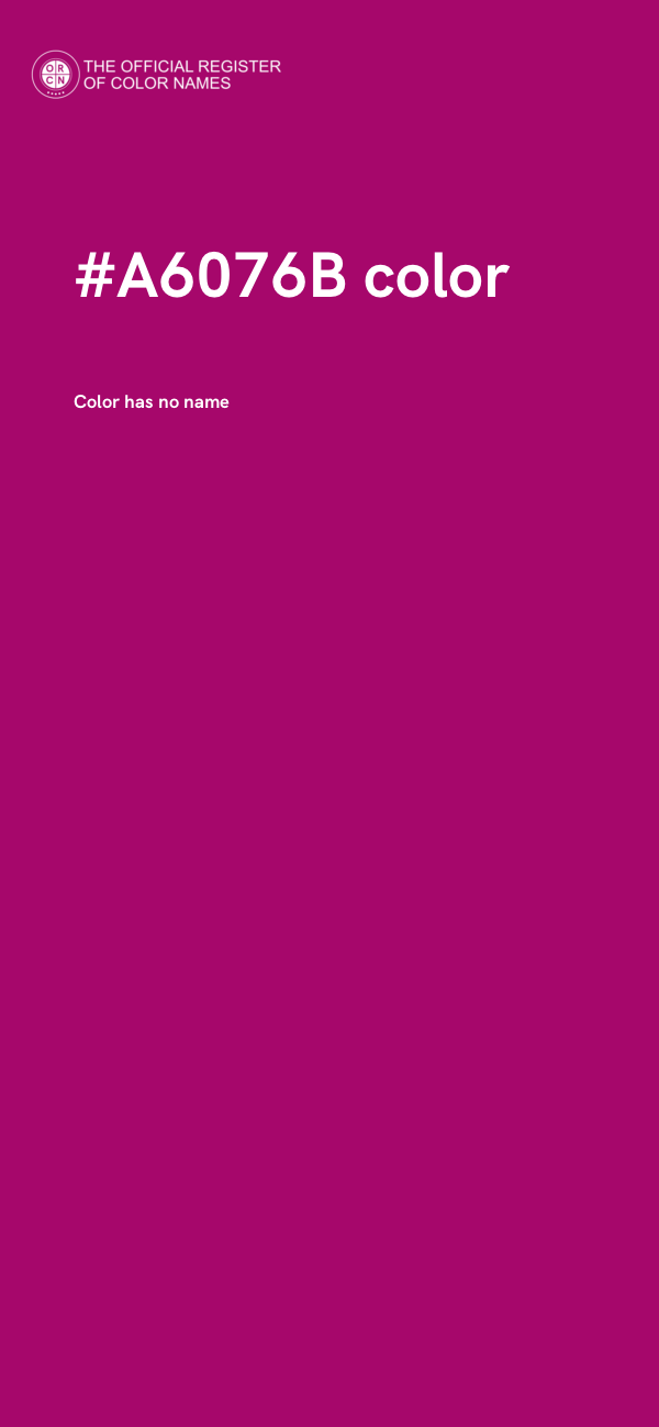 #A6076B color image