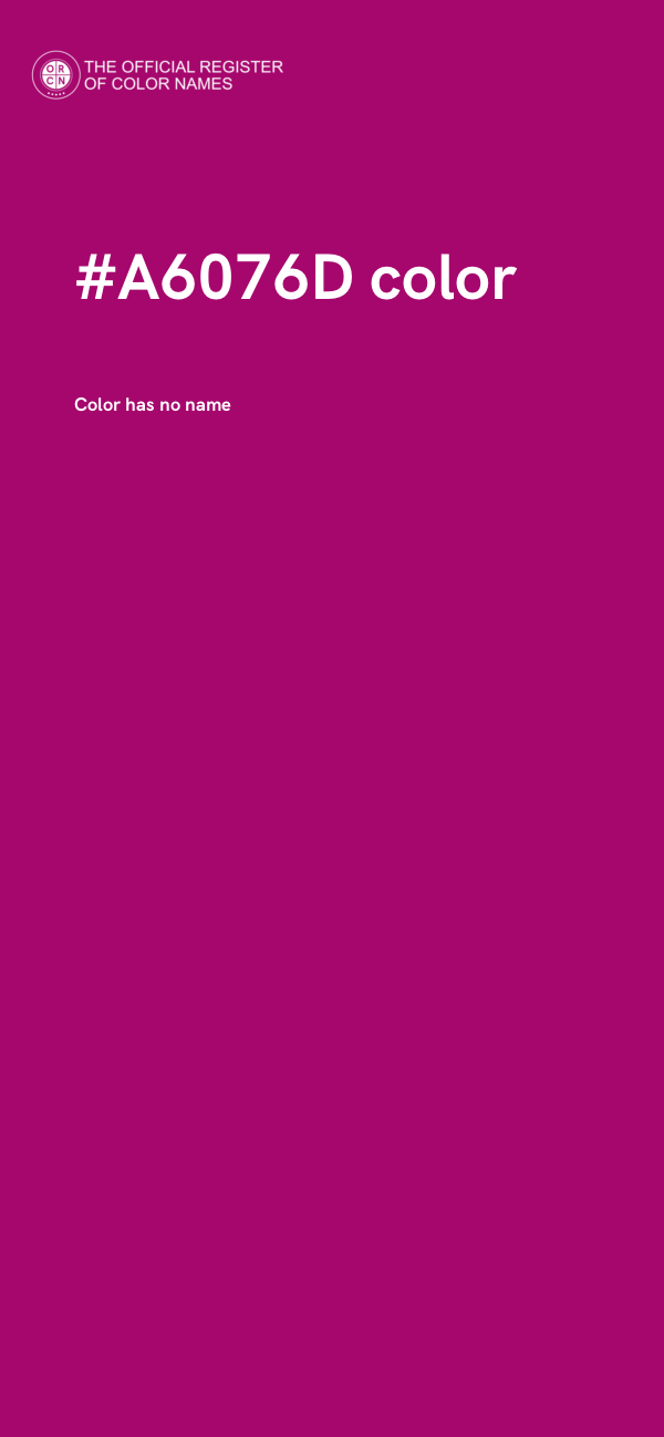 #A6076D color image