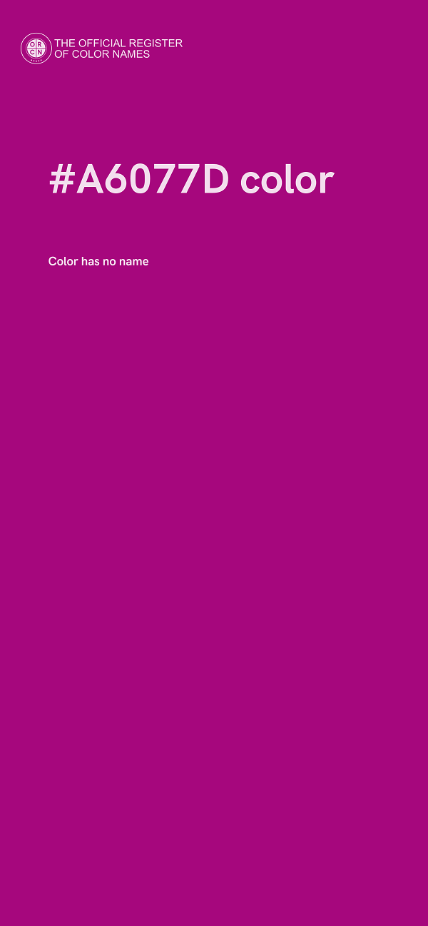 #A6077D color image