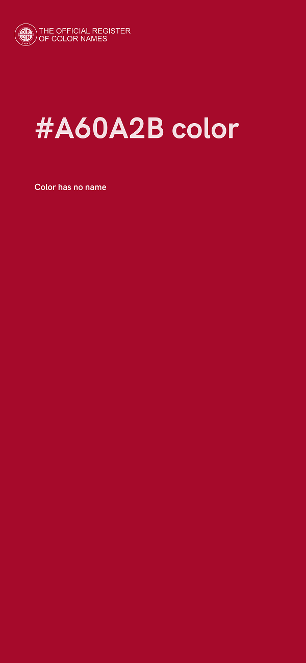 #A60A2B color image