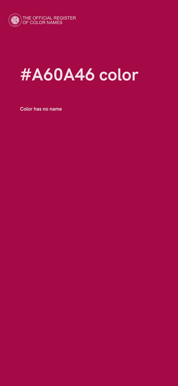#A60A46 color image