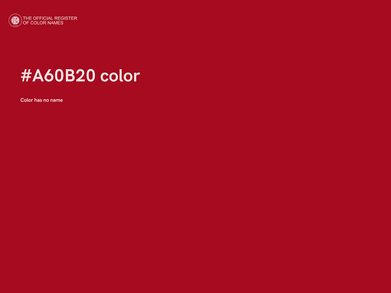 #A60B20 color image