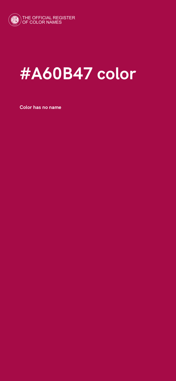 #A60B47 color image