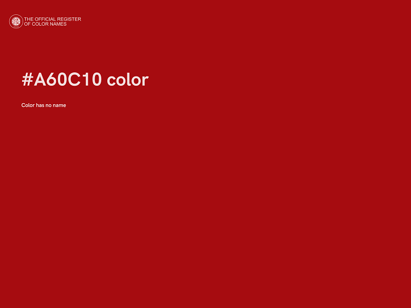 #A60C10 color image