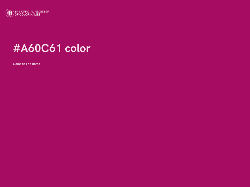 #A60C61 color image