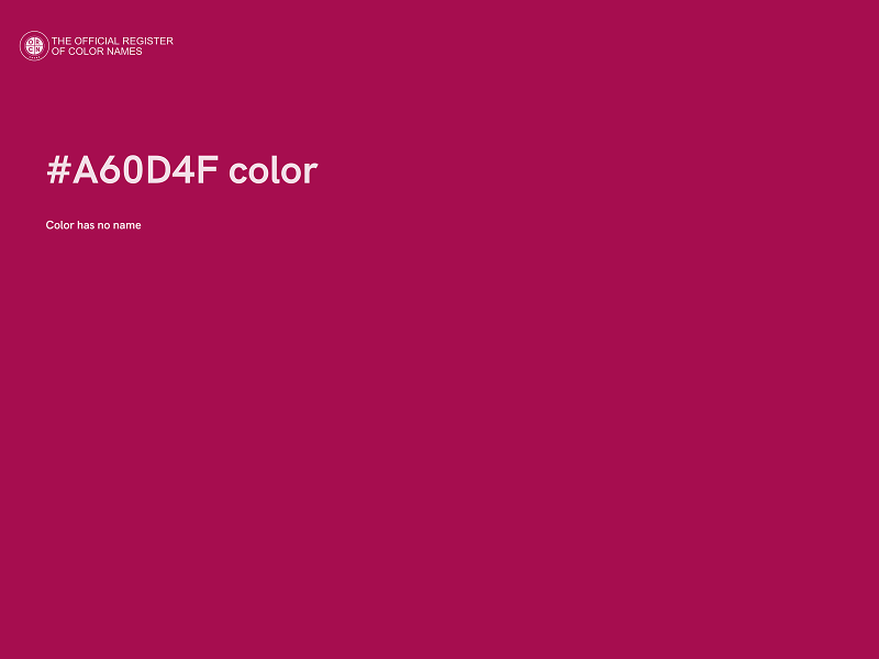 #A60D4F color image