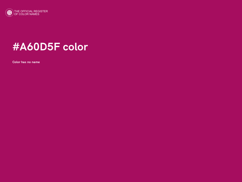 #A60D5F color image