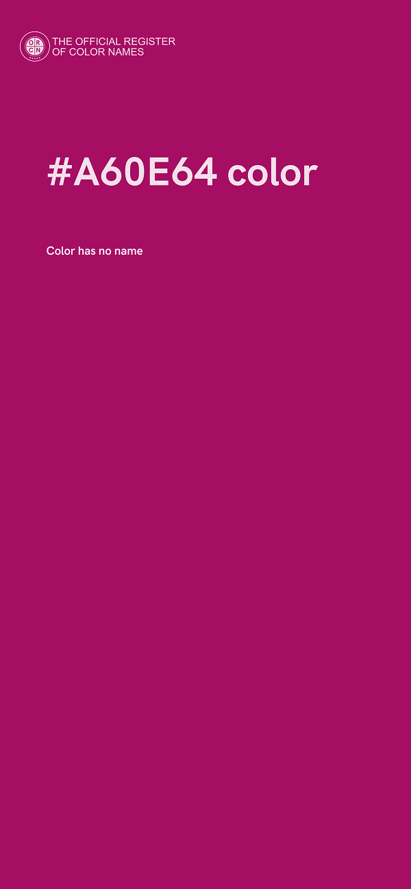 #A60E64 color image