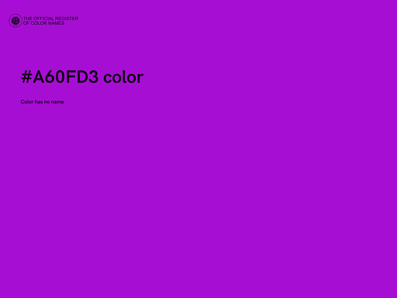 #A60FD3 color image