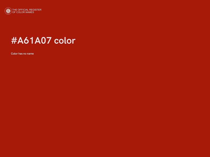 #A61A07 color image