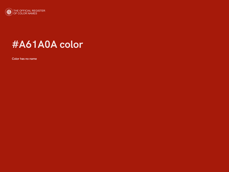 #A61A0A color image