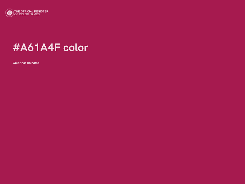 #A61A4F color image