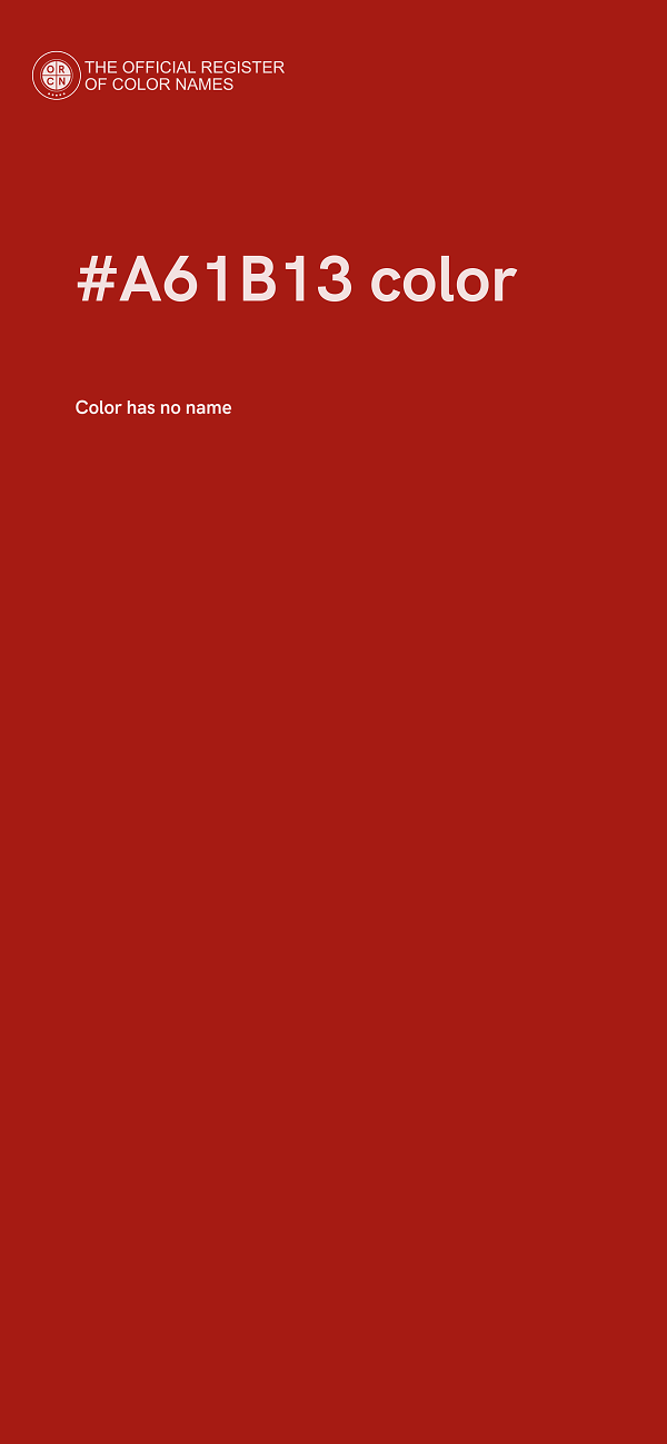 #A61B13 color image