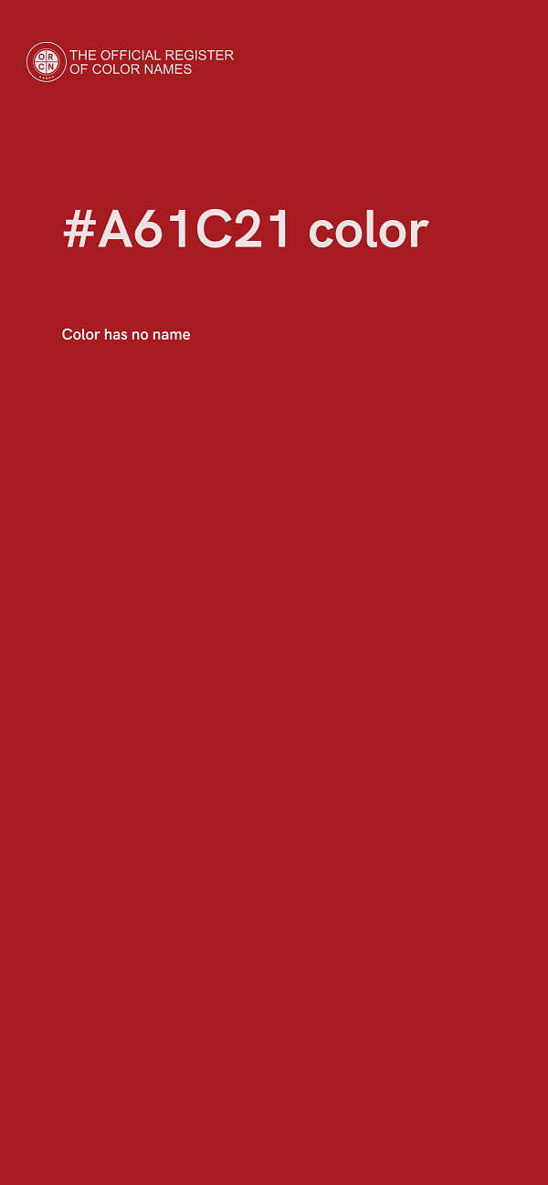 #A61C21 color image