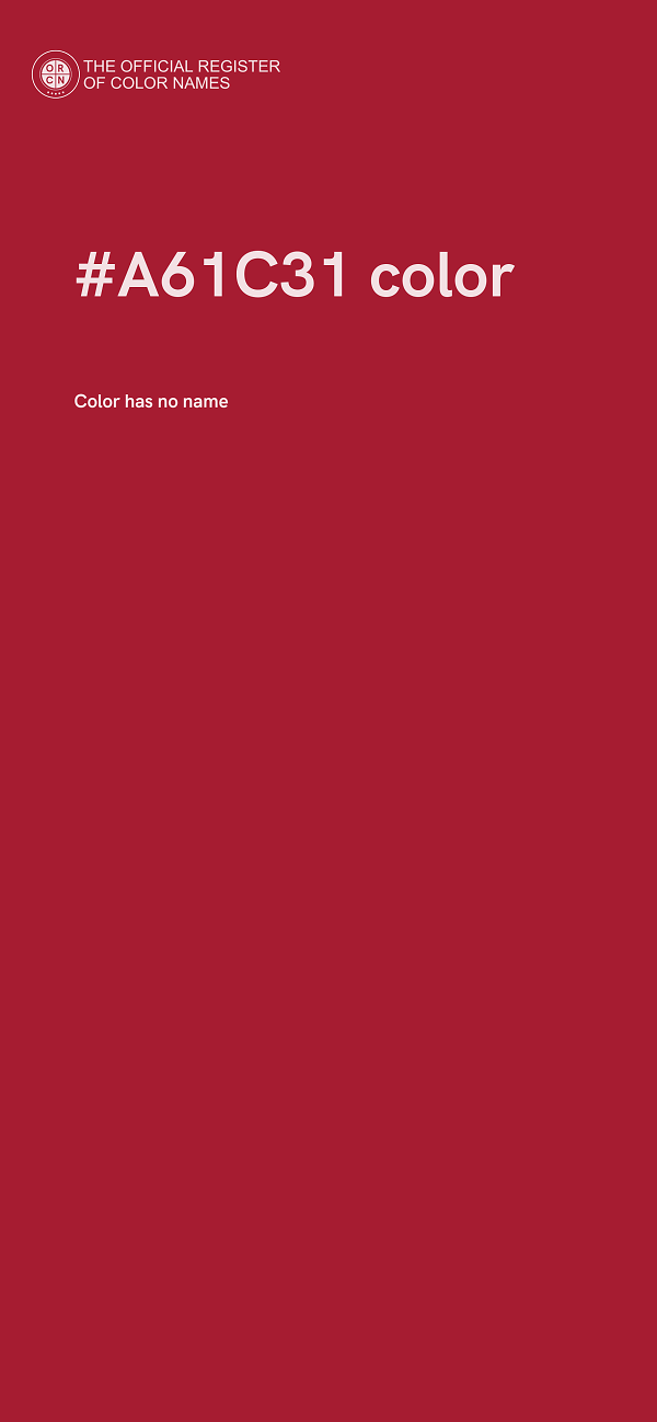 #A61C31 color image