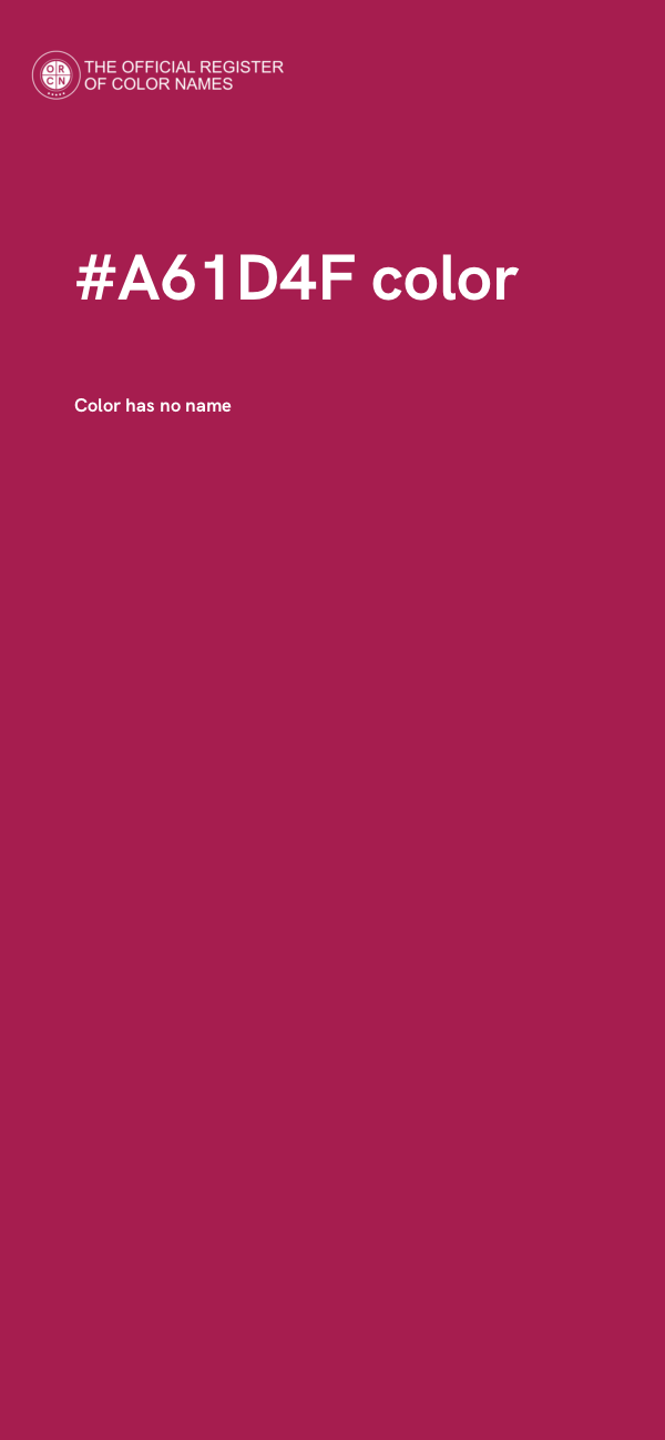 #A61D4F color image