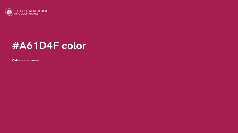 #A61D4F color image