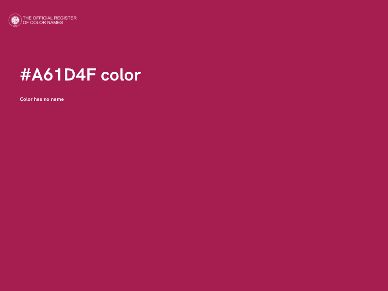 #A61D4F color image