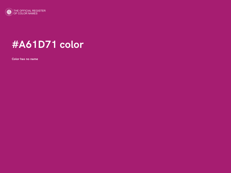 #A61D71 color image