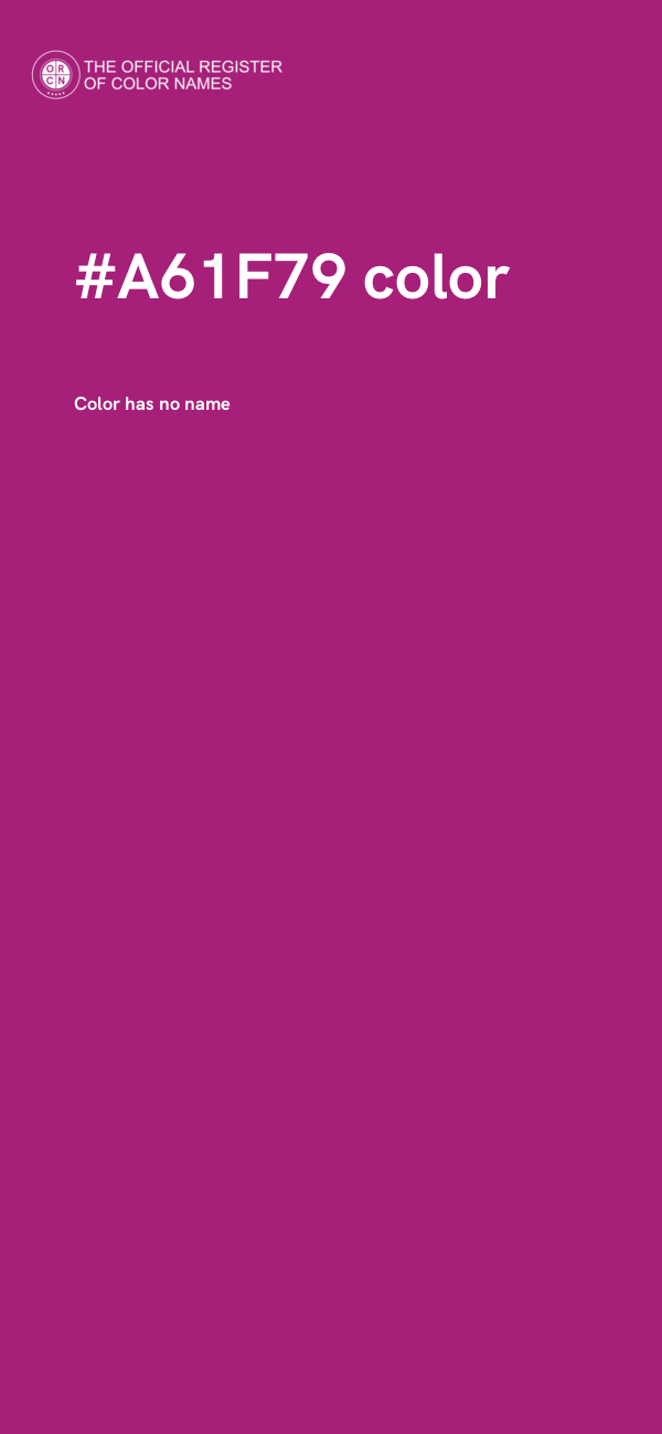 #A61F79 color image
