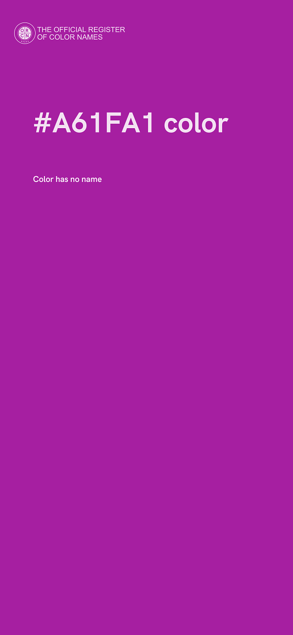 #A61FA1 color image