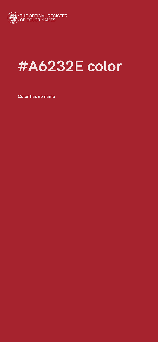 #A6232E color image