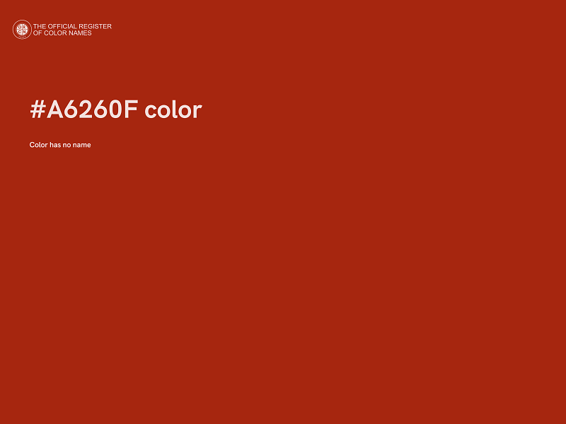 #A6260F color image