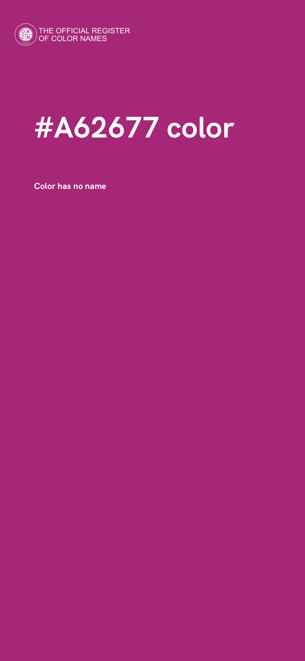 #A62677 color image