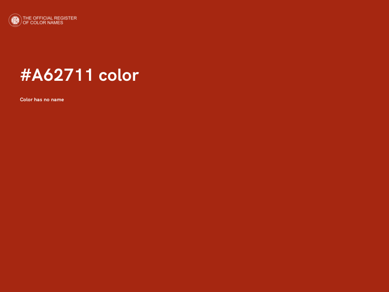 #A62711 color image
