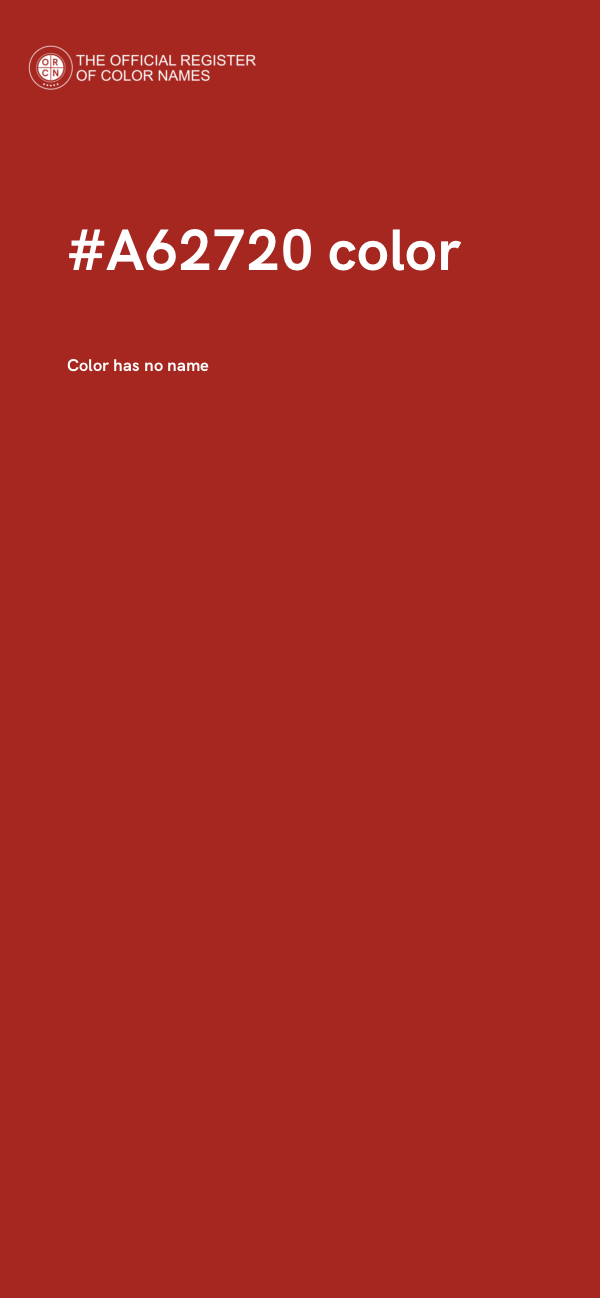#A62720 color image