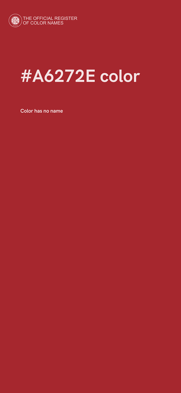 #A6272E color image