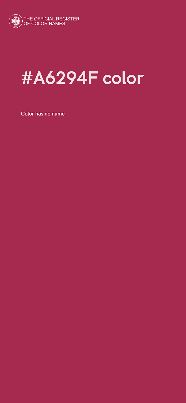 #A6294F color image