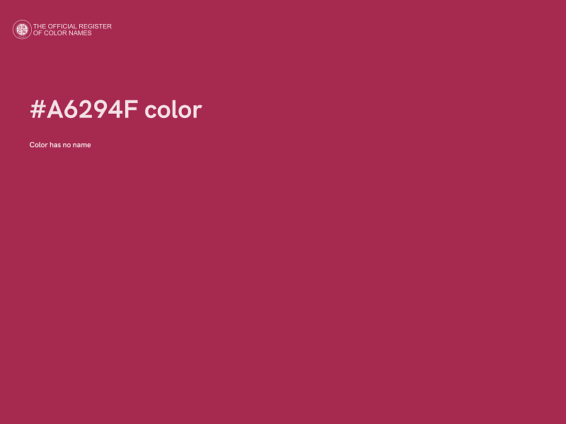 #A6294F color image