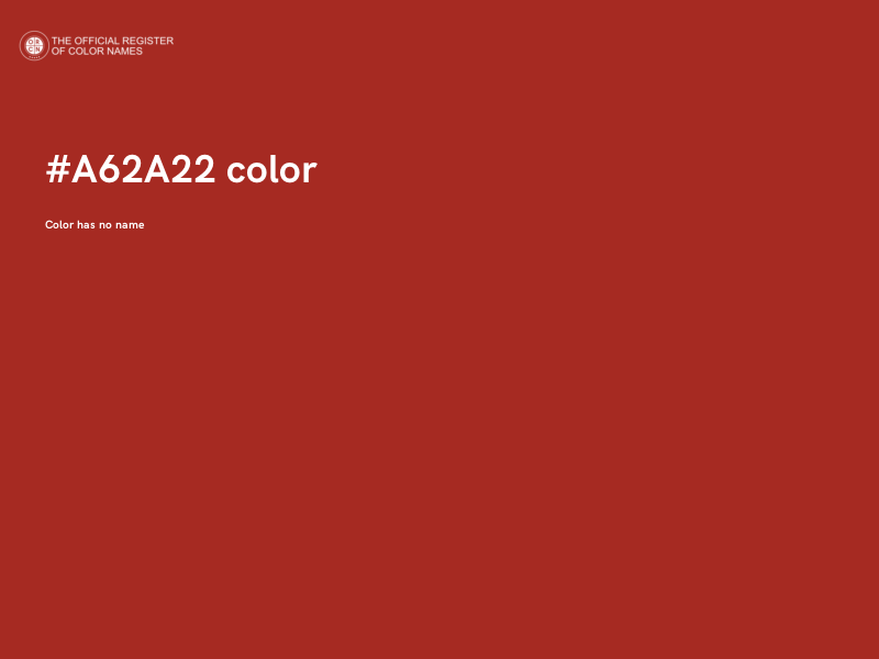 #A62A22 color image