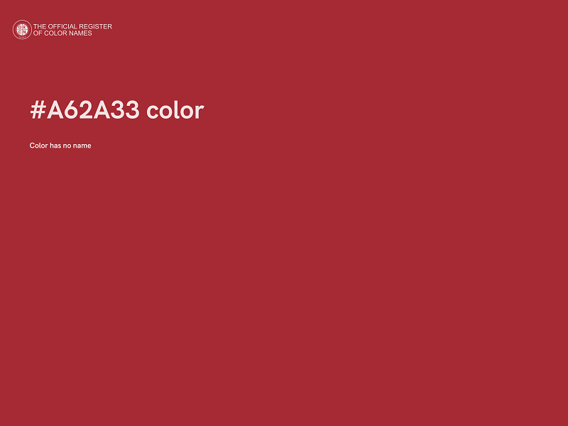 #A62A33 color image