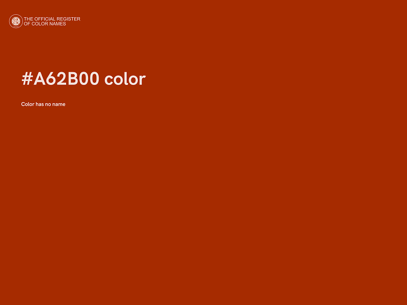 #A62B00 color image