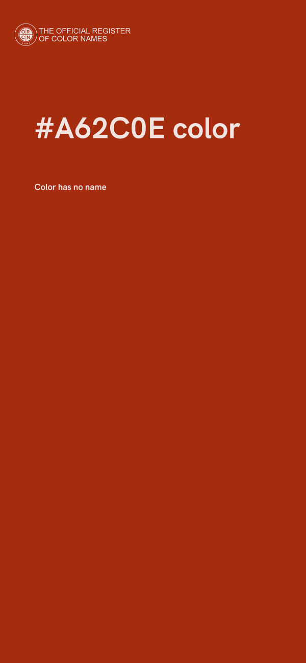 #A62C0E color image