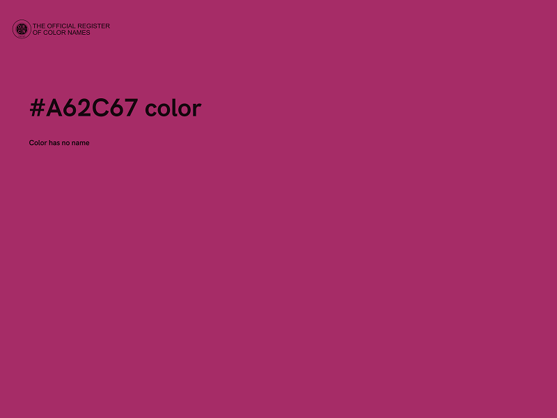 #A62C67 color image