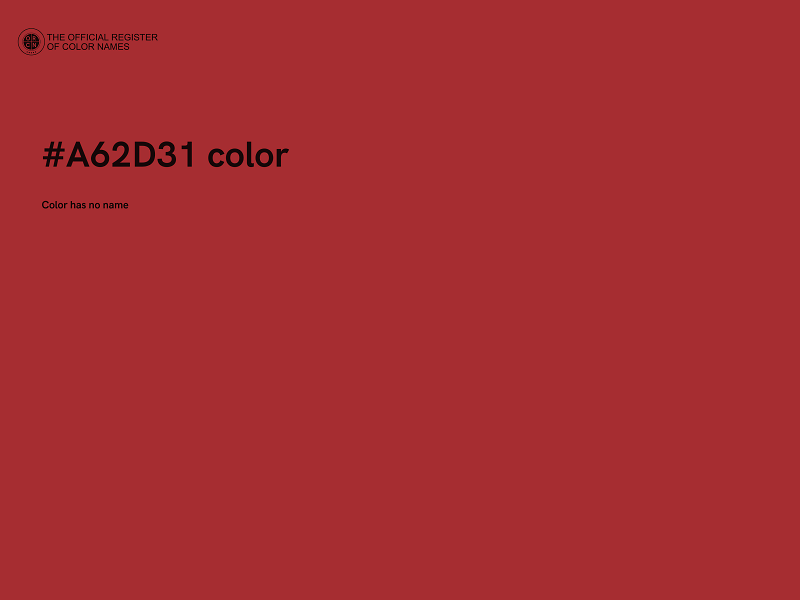 #A62D31 color image