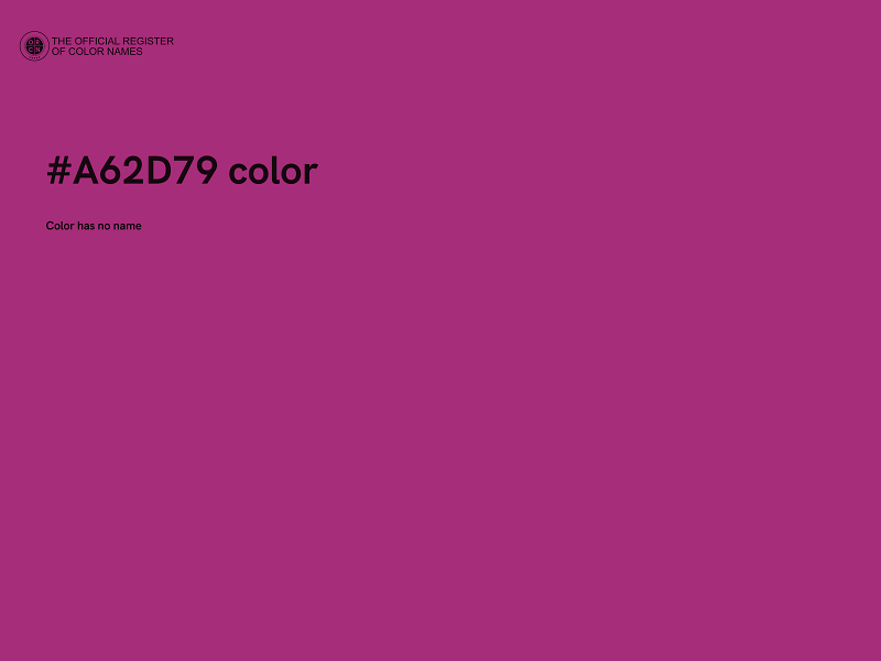 #A62D79 color image