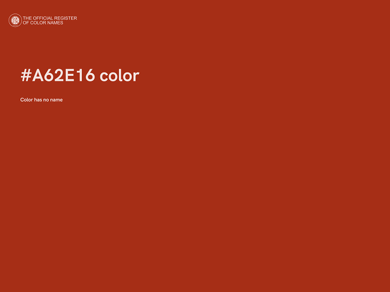 #A62E16 color image