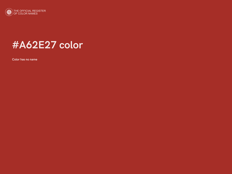#A62E27 color image