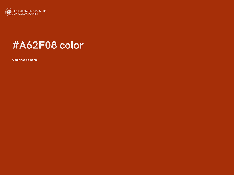 #A62F08 color image