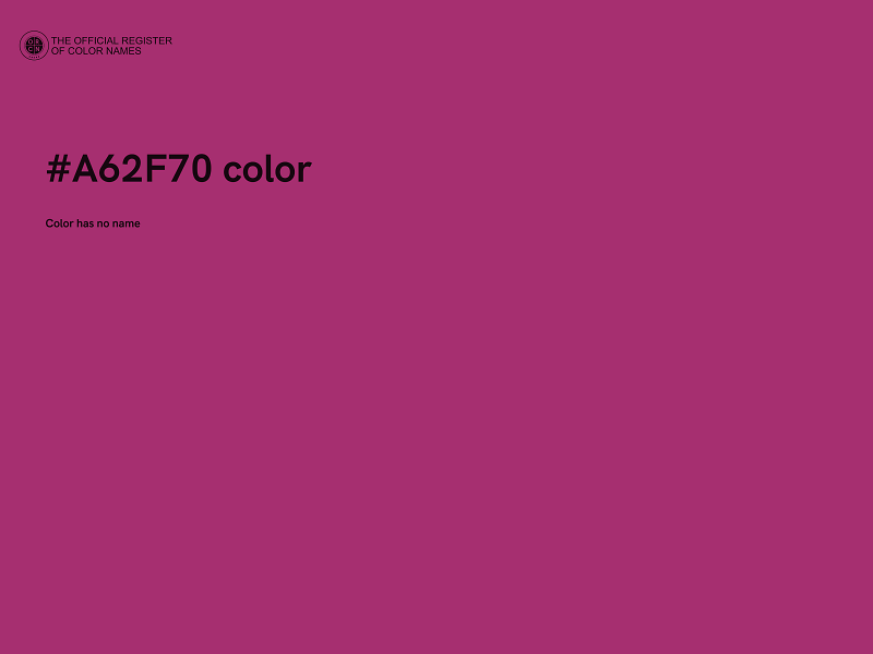 #A62F70 color image