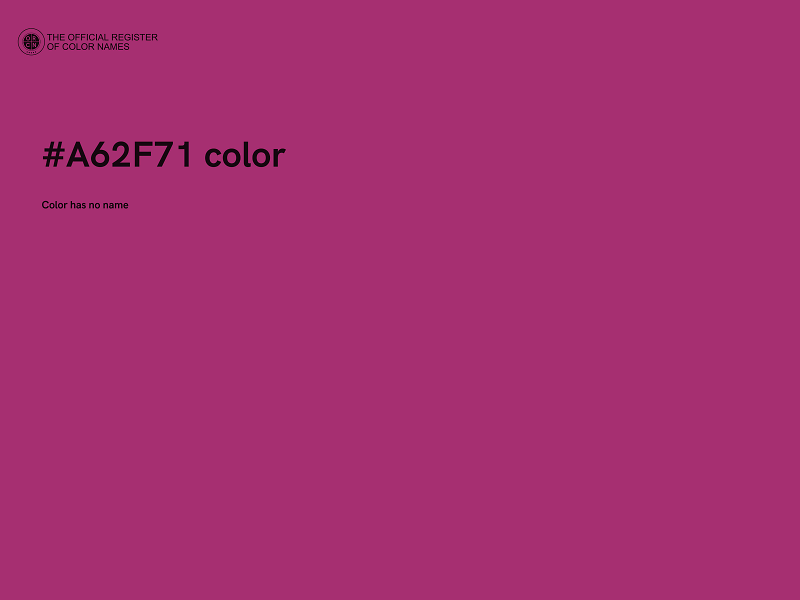 #A62F71 color image