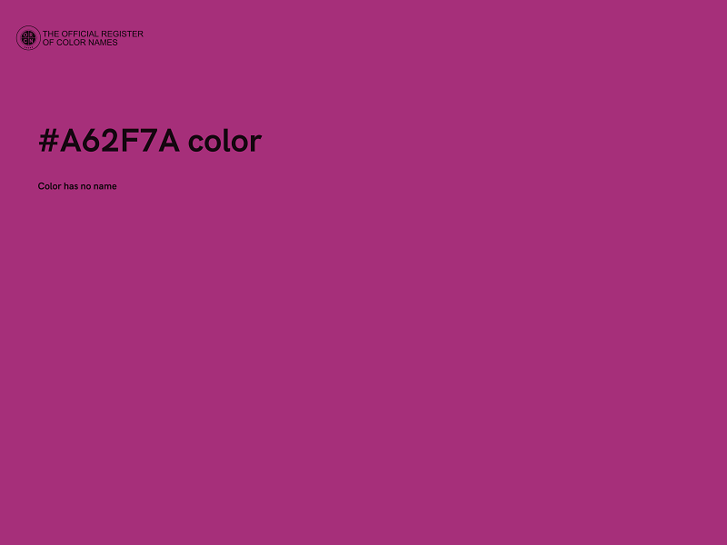 #A62F7A color image